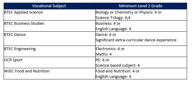 Vocational subjects